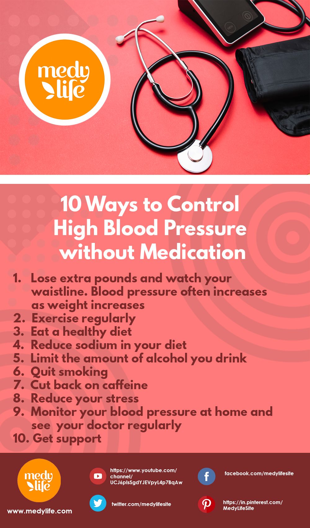 10 ways to control high blood pressure without medication